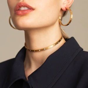 HP ⭐️ NWOT Bagatiba Gold Diamond Chocker Necklace